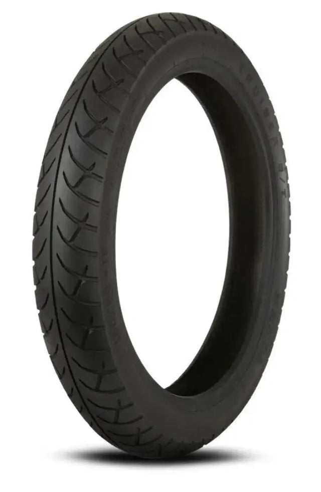 Black motorcycle tire Kenda K671 Cruiser Front Tires for optimal ride comfort