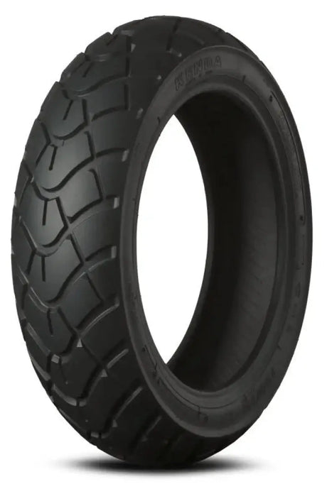 Black Kenda K761 Dual Sport Rear Tire with bold tread pattern for bikes and scooters