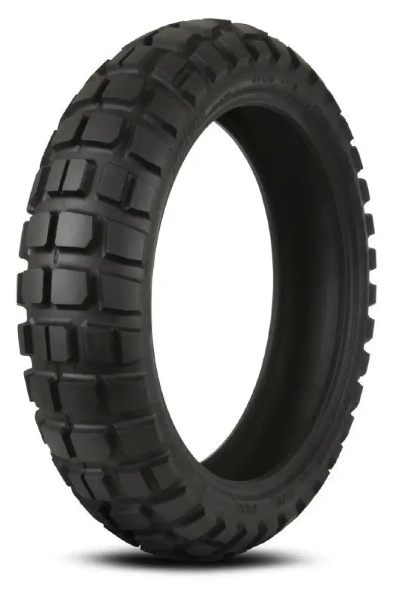 Black motorcycle tire with knobby tread for Kenda K784 Big Block Rear Tires