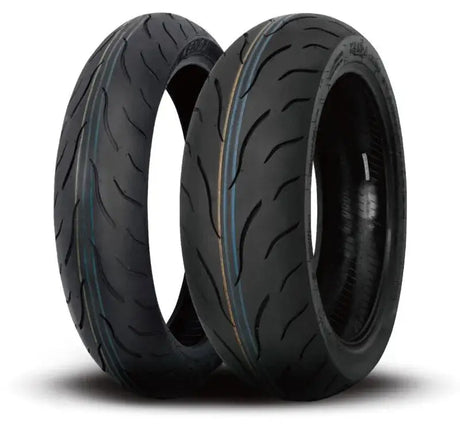 Black motorcycle tires for sport touring, Kenda KM1 Sport Touring Radial Rear Tires