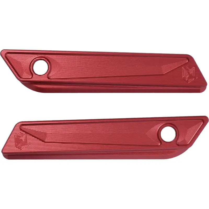 KENS FACTORY KFL-31R Saddle Bag Hinge Cover - Red for 2014-2024 Harley-Davidson CVO Road Glide - KENS FACTORY