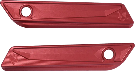 KENS FACTORY KFL-31R Saddle Bag Hinge Cover - Red for 2014-2024 Harley-Davidson CVO Road Glide - KENS FACTORY