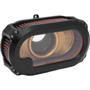 KENS FACTORY NXT-05BG Nxt Lvl Air Cleaner with Glass for 2023 CVO & 2024 RG FLHX - Black/Gold - KENS FACTORY