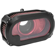 KENS FACTORY NXT-05BR Nxt Lvl Air Cleaner with Glass for 2023 CVO and 2024 RG FLHX - Black/Red - KENS FACTORY