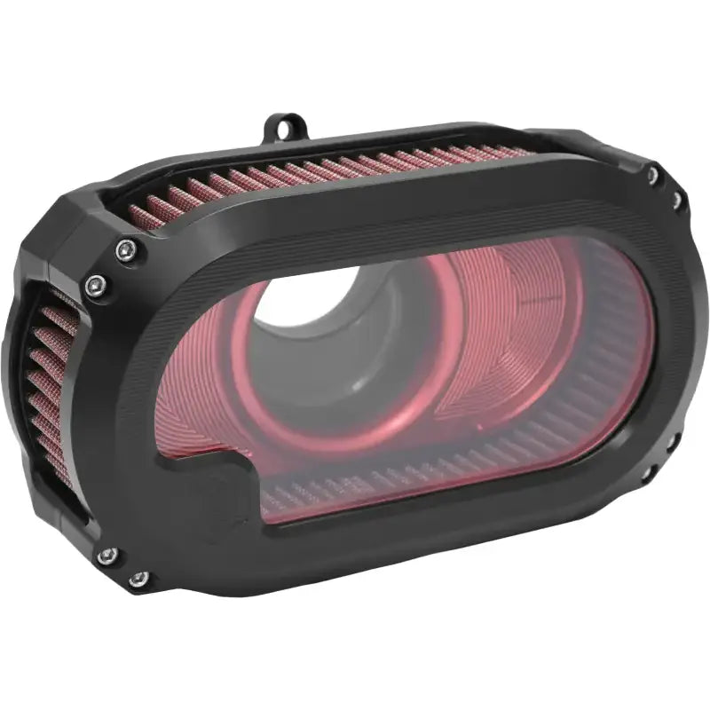 KENS FACTORY NXT-05BR Nxt Lvl Air Cleaner with Glass for 2023 CVO and 2024 RG FLHX - Black/Red - KENS FACTORY