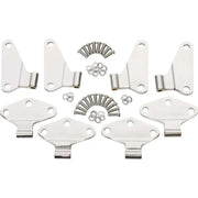 Kentrol 30581 Kentrol 07-18 Jeep Wrangler JK Body Door Hinge Set 8 Pieces 4 Door - Polished Silver