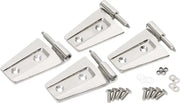 Kentrol 07-18 Jeep Wrangler JK Door Hinge Set 4 Pieces 2 - Polished Silver - Truck & Automotive