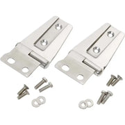 Kentrol 07-18 Jeep Wrangler JK Hood Hinge Pair - Polished Silver - 30572