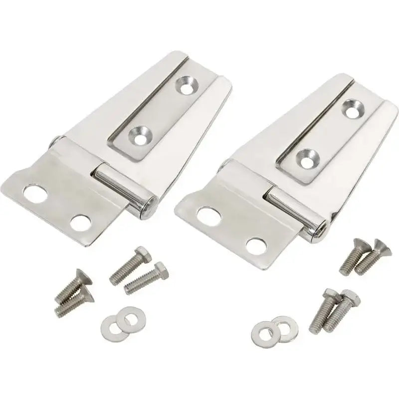 Kentrol 07-18 Jeep Wrangler JK Hood Hinge Pair - Polished Silver - 30572