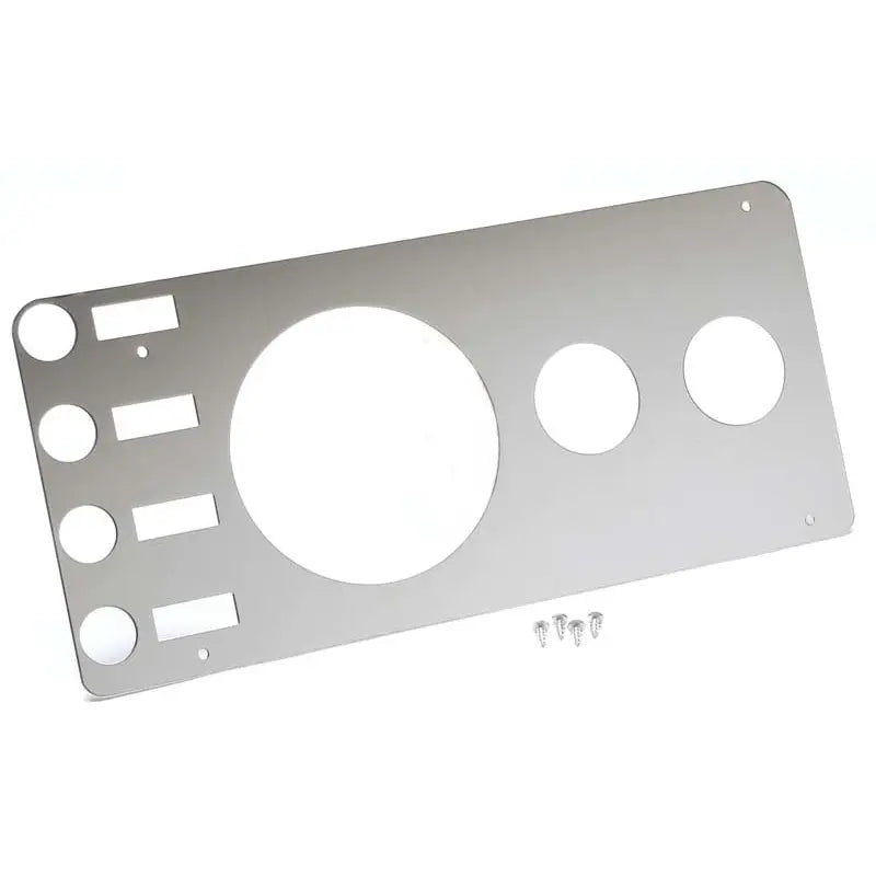 Kentrol 30521 Kentrol 76-86 Jeep CJ Gauge Cover Without Radio Opening - Polished Silver