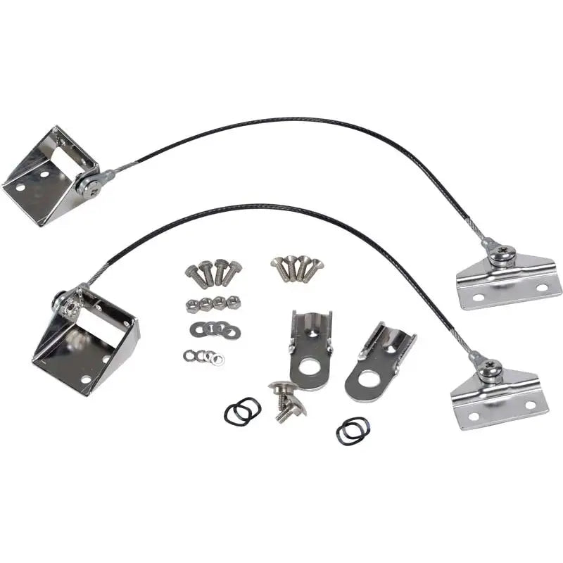 Kentrol 30666 Kentrol 76-86 Jeep CJ Tailgate Pivot Latch Assembly Fiberglass Body CJ - Polished Silver