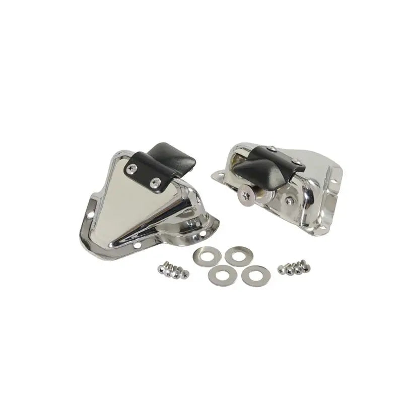 Kentrol 30513 Kentrol 81-95 Jeep CJ/Wrangler YJ Interior Door Latch Brackets Pair - Polished Silver