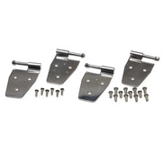 Kentrol 30525 Kentrol 97-06 Jeep Wrangler TJ Door Hinge Set 4 Pieces - Polished Silver