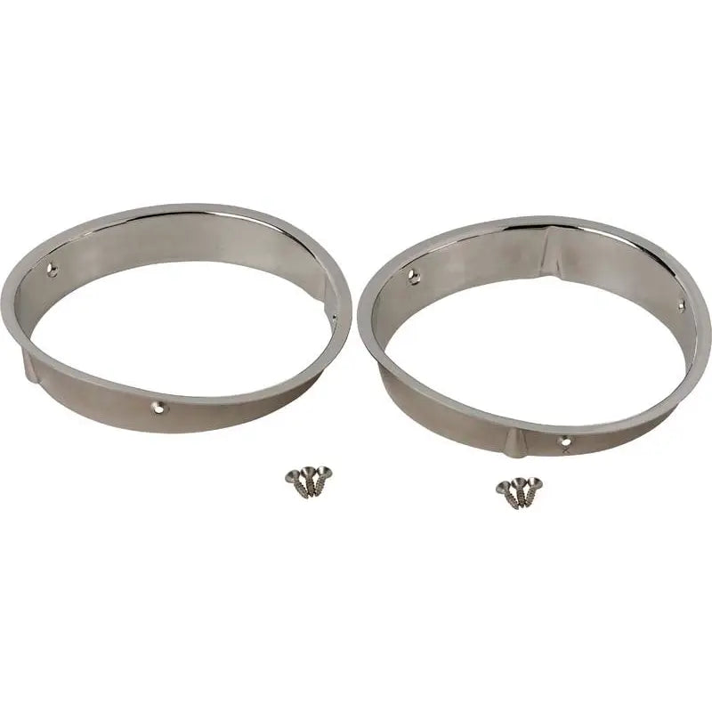 Kentrol 30543 Kentrol 97-06 Jeep Wrangler TJ Headlight Bezels Pair - Polished Silver