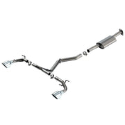 Keystone 140909 Exhaust System Kit T-304 Stainless Steel; With Muffler; 2-1/2 Inch Pipe Diameter; Single Exhaust With Dual Exit; Single Split Rear Exit; 5 Inch Chrome On T-304 Stainless Steel Tips