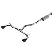 Keystone 140909BC Exhaust System Kit T-304 Stainless Steel; With Muffler; 2-1/2 Inch Pipe Diameter; Single Exhaust With Dual Exit; Single Split Rear Exit; 5 Inch Black Chrome On T-304 Stainless Steel Tips