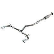 Keystone 140910 Exhaust System Kit T-304 Stainless Steel; With Muffler; 2-1/2 Inch Pipe Diameter; Single Exhaust With Dual Exit; Single Split Rear Exit; 5 Inch Chrome On T-304 Stainless Steel Tips