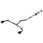 Keystone 140910BC Exhaust System Kit T-304 Stainless Steel; With Muffler; 2-1/2 Inch Pipe Diameter; Single Exhaust With Dual Exit; Single Split Rear Exit; 5 Inch Black Chrome On T-304 Stainless Steel Tips