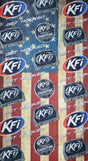 American flag themed KFI face mask with logo collage perfect for patriotic KFI face fans