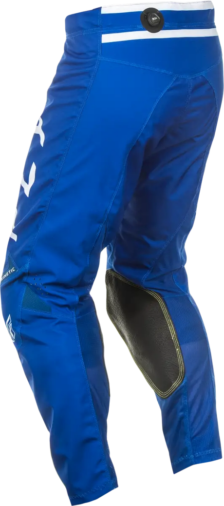 Blue motocross pants Kinetic Center Navy White designed for off-road riding gear