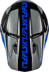 Kinetic Crest Helmet Grey/Black/Blue Lg - FLY RACING