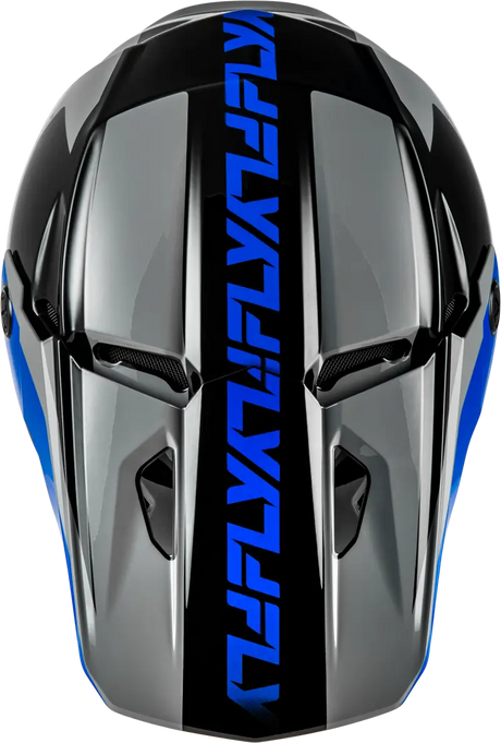 Kinetic Crest Helmet Grey/Black/Blue Lg - FLY RACING