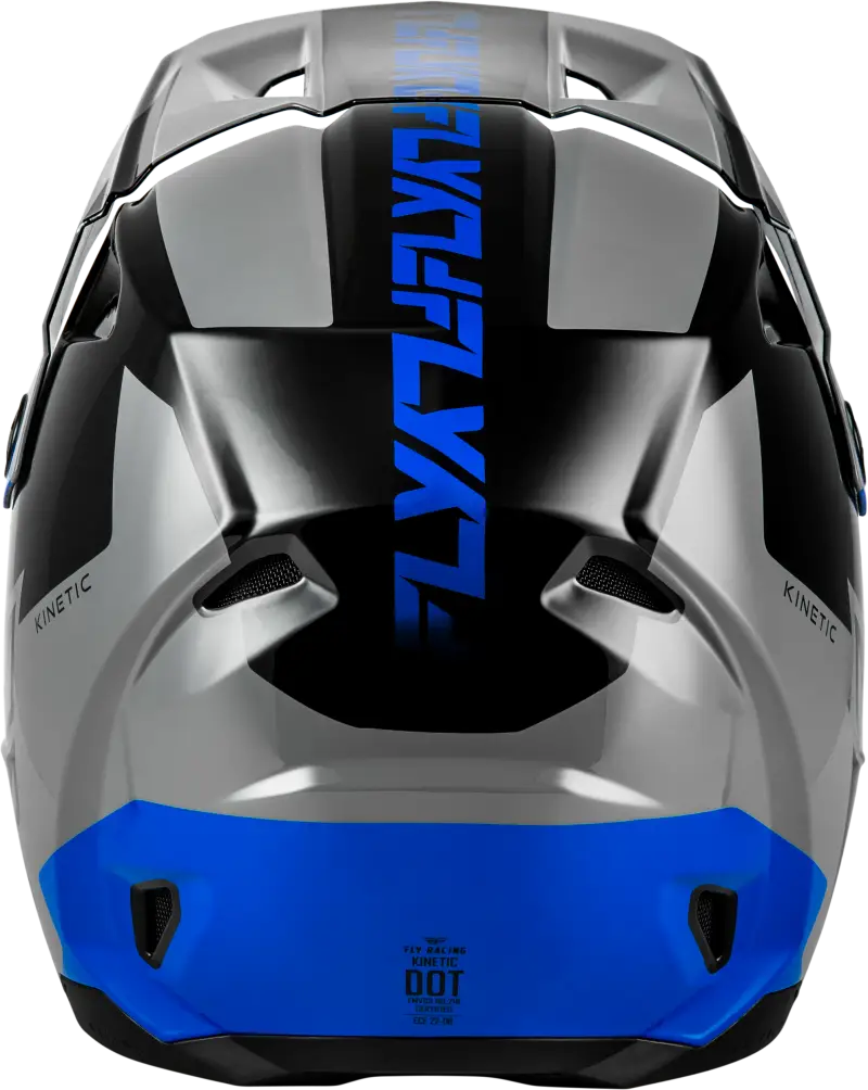 Kinetic Crest Helmet Grey/Black/Blue Lg - FLY RACING
