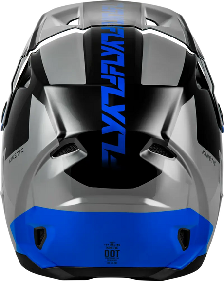 Kinetic Crest Helmet Grey/Black/Blue Lg - FLY RACING