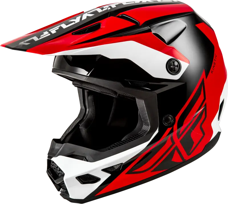 Kinetic Crest Helmet Red/Black/White Md - FLY RACING