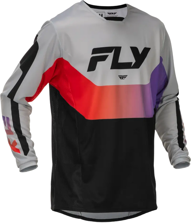 Kinetic Jersey Grey/Red/Purple/Black Xl - FLY RACING