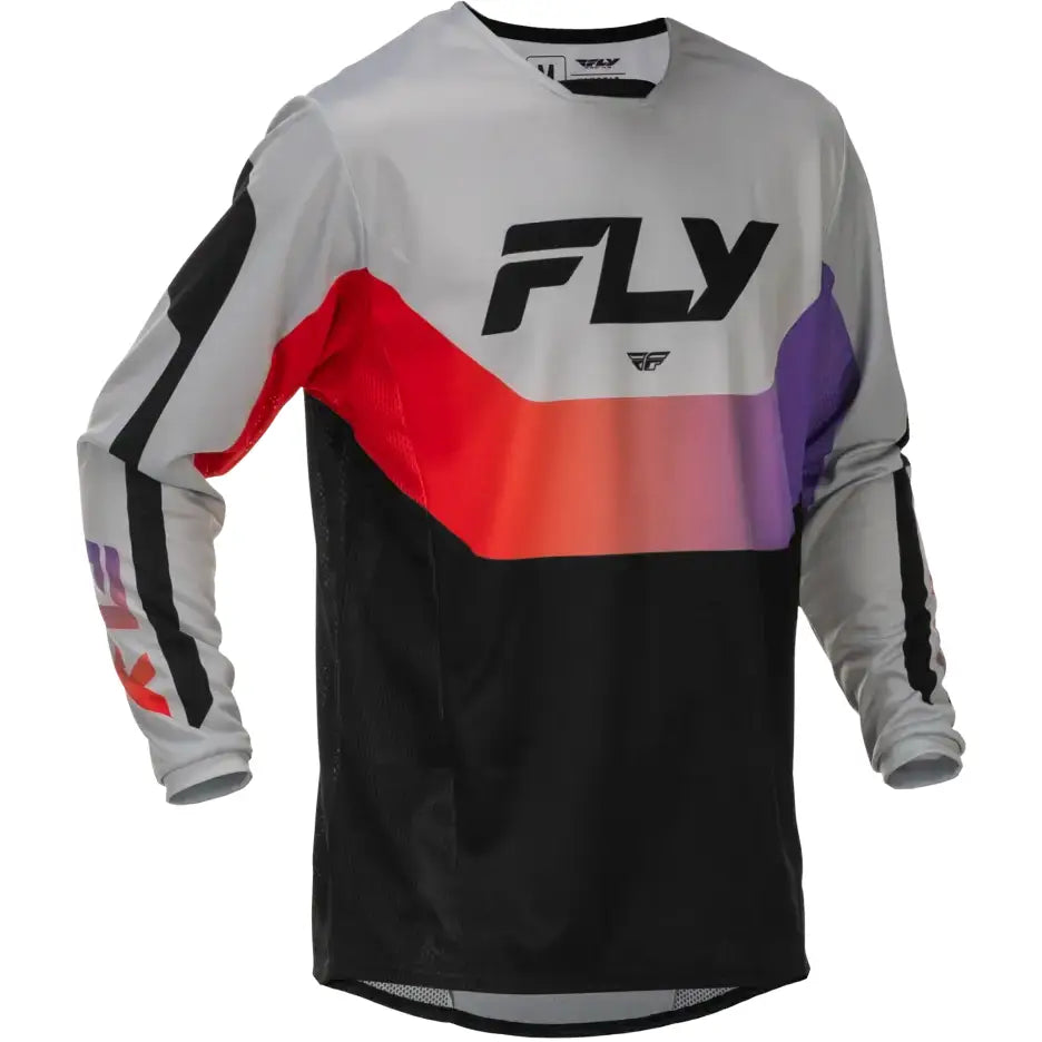 Kinetic Jersey Grey/Red/Purple/Black Xl - FLY RACING