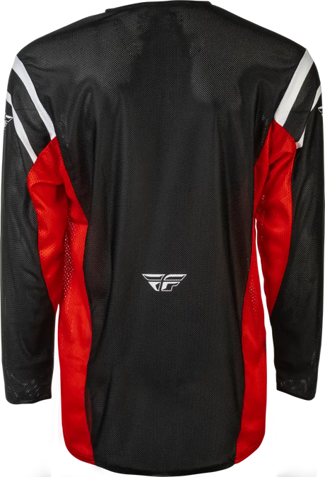 Kinetic Mesh Center Jersey Black/White/Red Lg - FLY RACING