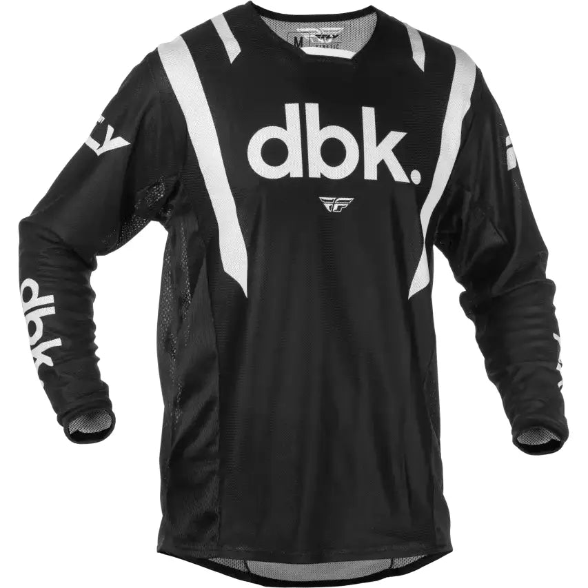 Kinetic Mesh Dbk Jersey Black/White Lg - FLY RACING