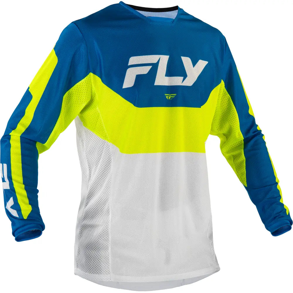 Kinetic Mesh Jersey Blue/White/Hi Vis Lg