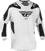 Kinetic Mesh Sym Jersey White/Black Md - FLY RACING