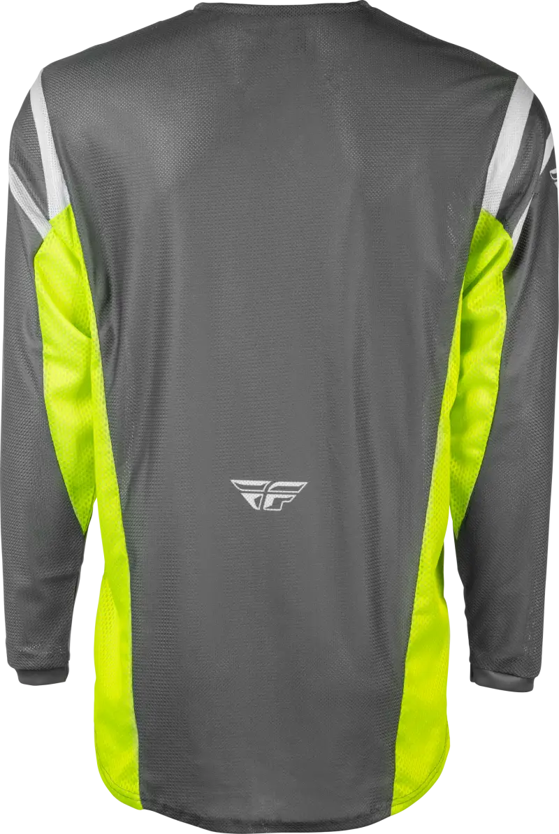 Kinetic Mesh Center Jersey Grey/White/Hi Vis Md - FLY RACING