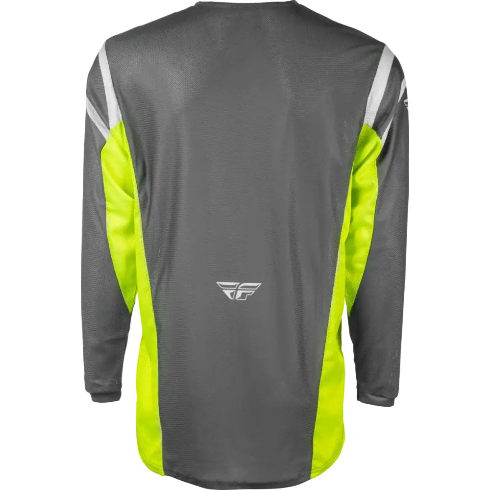 Kinetic Mesh Center Jersey Grey/White/Hi Vis Lg - FLY RACING