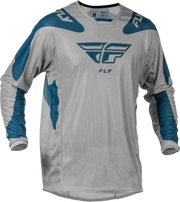 Kinetic Mesh Sym Jersey Grey/Blue Lg - FLY RACING