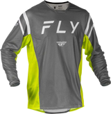 Kinetic Mesh Center Jersey Grey/White/Hi Vis Sm - FLY RACING