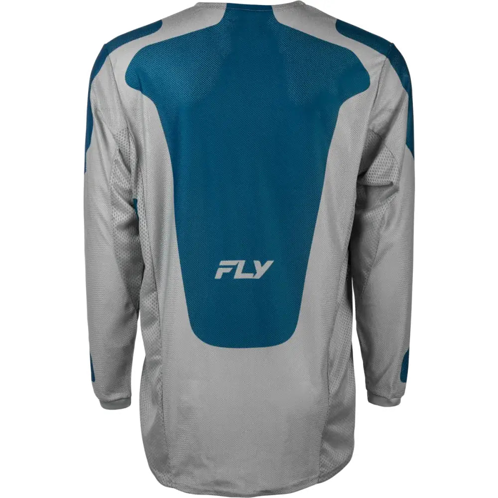 Kinetic Mesh Sym Jersey Grey/Blue Sm - FLY RACING