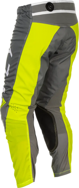Kinetic Mesh Center Pants Grey/White/Hi Vis Sz 40 - FLY RACING