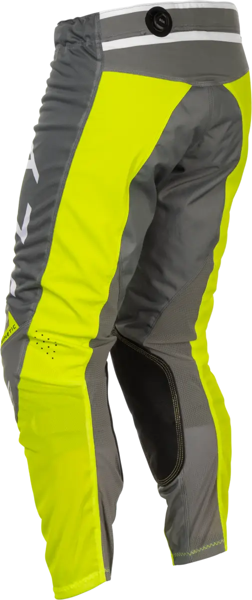 Kinetic Mesh Center Pants Grey/White/Hi Vis Sz 40 - FLY RACING