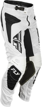 Kinetic Mesh Sym Pants White/Black Sz 32 - FLY RACING