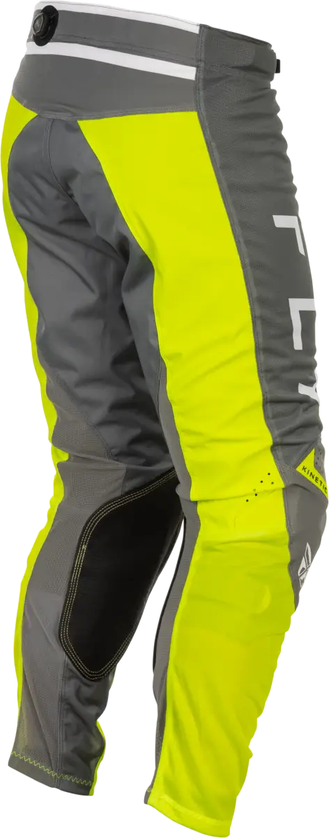 Kinetic Mesh Center Pants Grey/White/Hi Vis Sz 32 - FLY RACING