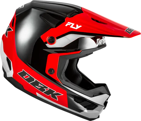 Kinetic Dbk Helmet Black/Red/Grey Xs - FLY RACING