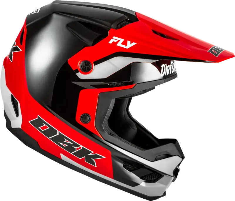 Kinetic Dbk Helmet Black/Red/Grey Xs - FLY RACING