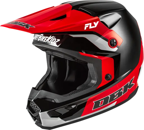 Kinetic Dbk Helmet Black/Red/Grey Xs - FLY RACING