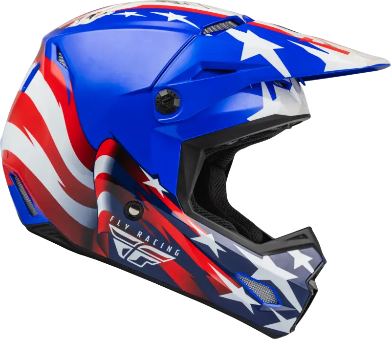 Kinetic Patriot Helmet Red/White/Blue Sm - RV and Auto Parts