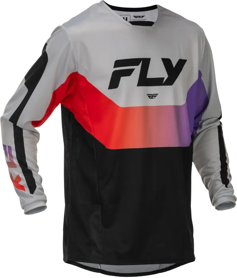 Kinetic Jersey Grey/Red/Purple/Black Sm - FLY RACING