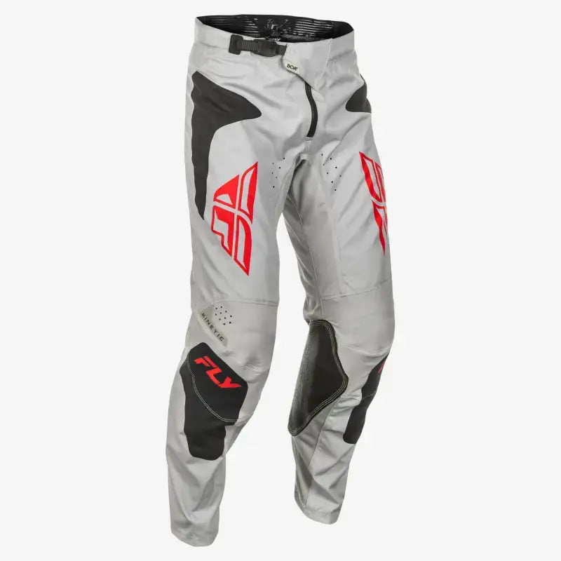 Kinetic Sym Pants Ca/Ny Light Grey/Red/Black Sz 30 - FLY RACING